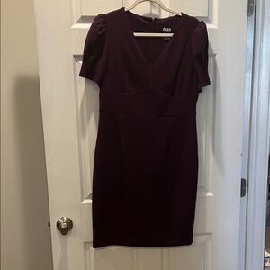 DKNY Women's Deep Purple Mini Dress